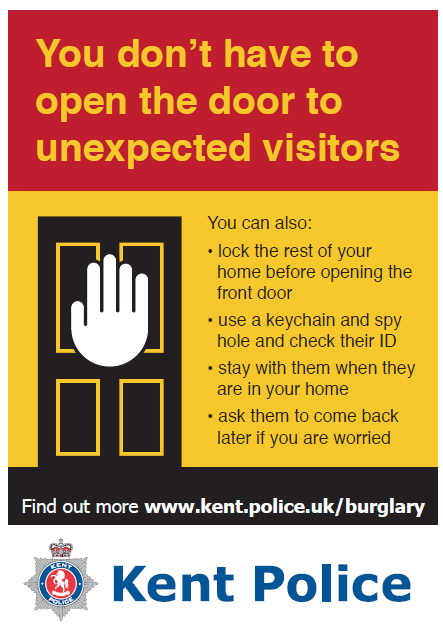 KentPolice7oaks's tweet photo. Yesterday #SevenoaksCSU received reports of "Nottingham Knockers" in #Westerham - Please be vigilante and remember that you do not need to open your door to unexpected visitors. If you are worried please report the matter via 101 or if they become abusive/aggressive call 999. ^NC https://t.co/oGT5Md0zgH