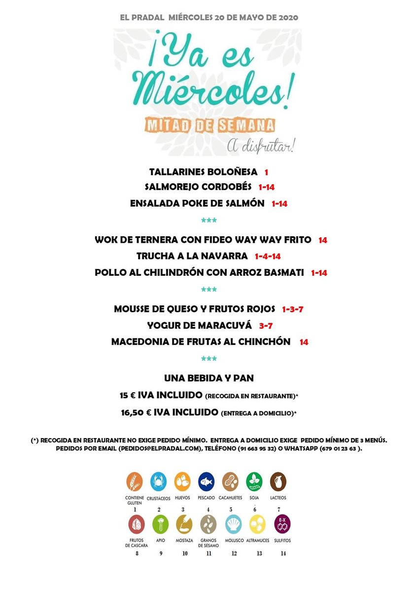 Menú del día take away <a href="/ElPradal/">ElPradal</a>