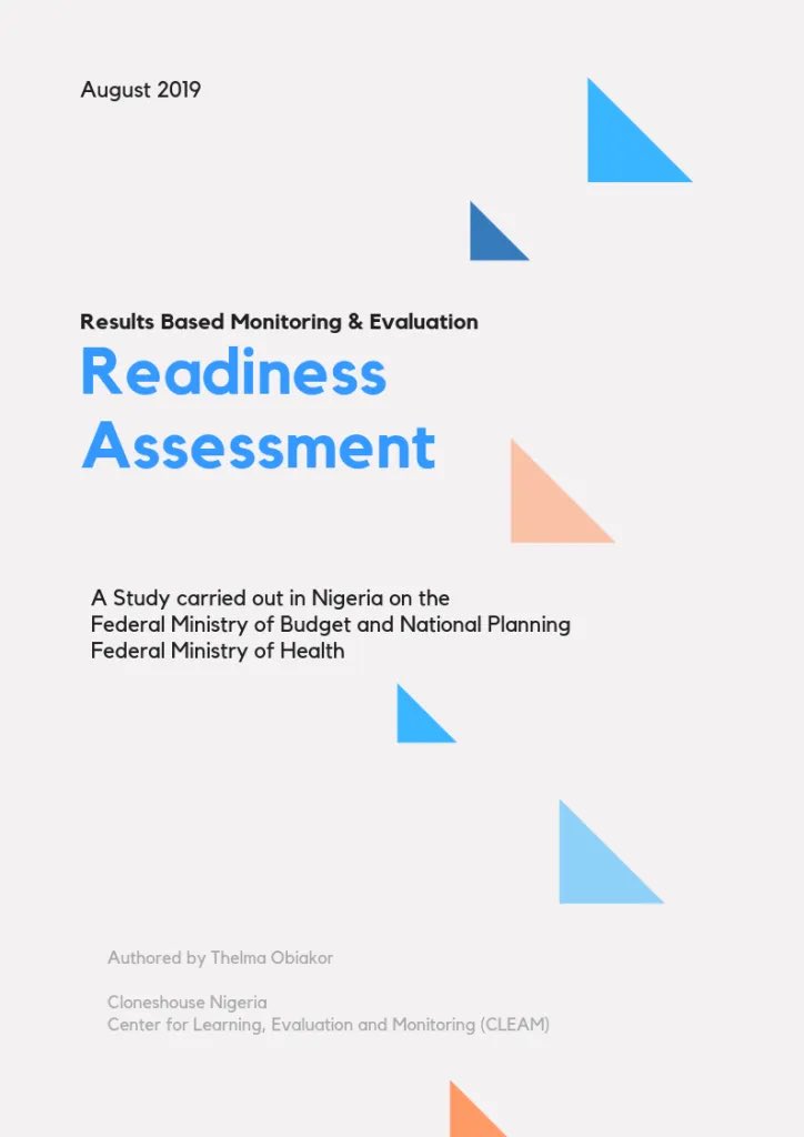 cloneshouse's tweet photo. DOWNLOAD: An assessment of Nigeria's readiness for results-based Monitoring and Evaluation #NRA2019 #Agenda2030 #Nigeria #Eval2019 

https://t.co/SKspaXgK1m https://t.co/JDrDeg91bQ