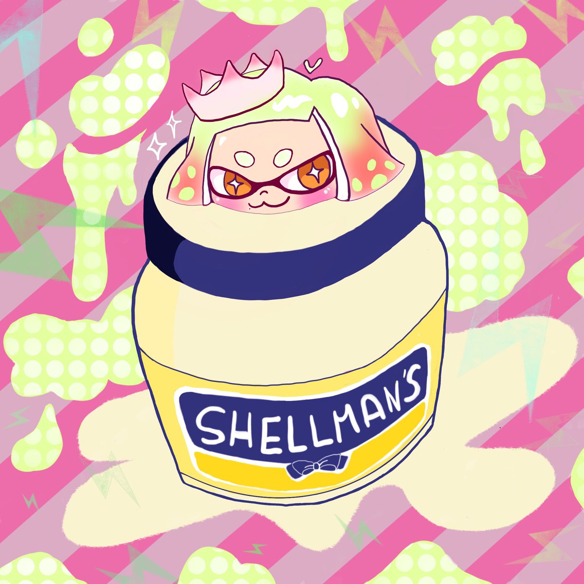 yeanyean's tweet photo. t e a m  g r e m 🥚 #Splatoon2 #Splatfest #TeamMayo https://t.co/4GBBjb7Yyi