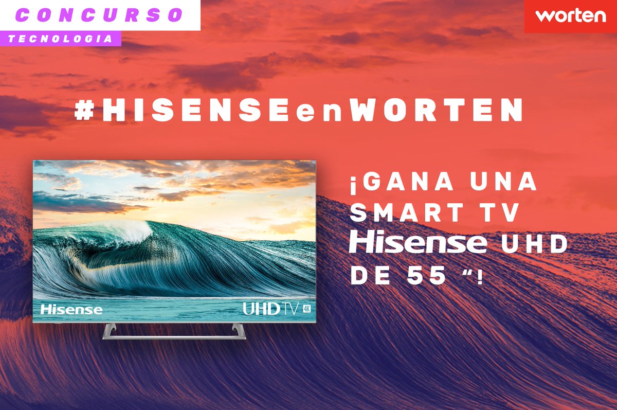 ¿Quieres ganar una #SmartTV #HISENSE de 55" UHD?

1️⃣ Contesta para qué sirve Dolby Vision /HDR 10+ junto a #hisenseenworten 
a)  descodificar y reproducir juegos y videos en HDR
b) Autolimpieza de tu SmartTV

2️⃣ Etiqueta a dos amigos y rt.
3️⃣ Síguenos <a href="/WortenES/">Worten</a> + <a href="/HisenseIberiaES/">HisenseIberiaES</a>