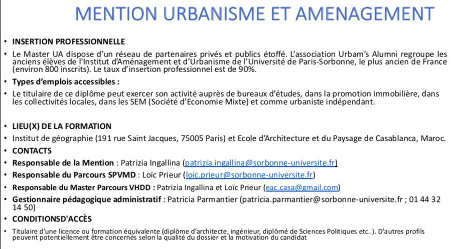 Patingel's tweet image. Le Master UA de Sorbonne Université:une formation internationale en phase avec les enjeux sociétaux actuels