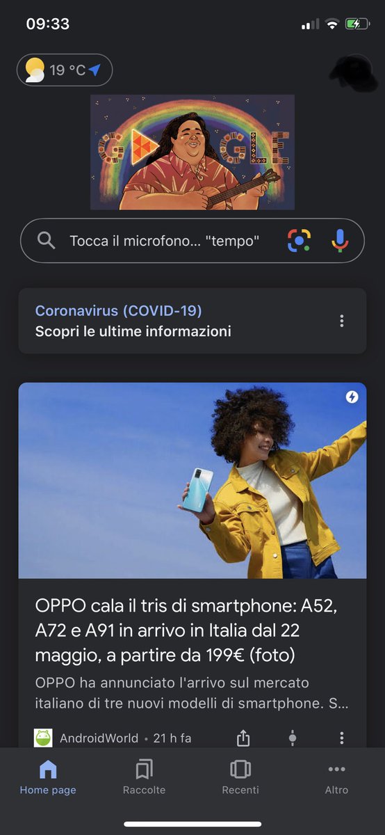 al3proj's tweet photo. Google Discover in Dark Mode!! Bella!! https://t.co/NTWoeYgR9O