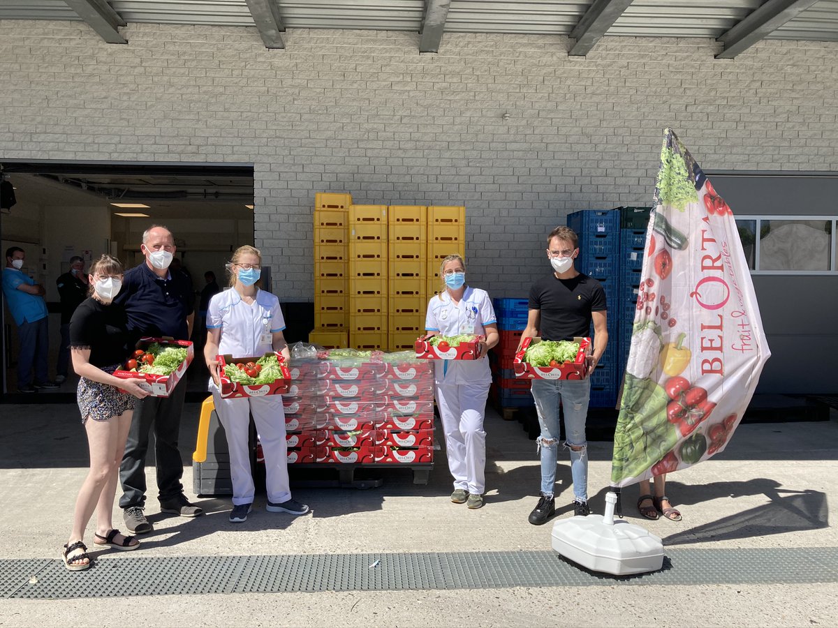 VeilingBelOrta's tweet photo. Genezen BelOrta teler bedankt AZ Zeno Knokke voor goede zorgen met 200 groentepakketjes #BelOrta #Verbazendplezant https://t.co/yFYiB1JlaY