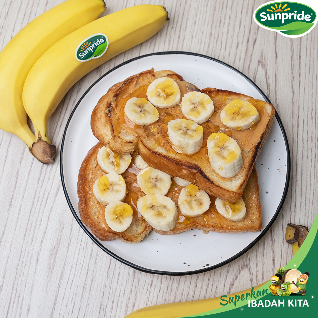 SunprideID's tweet photo. Kata siapa bikin menu sahur itu ribet dan memakan banyak waktu? Yuk cobain resep Banana Peanut Butter Toast with Honey ala Sunpride! Langsung cek sosial media @SunprideID ya! <3
#buahpastisunpride #thinkbeforeyoupick #goodagriculturalpractices #nanashoni #pisangcavendish https://t.co/MwvTUdQyOi