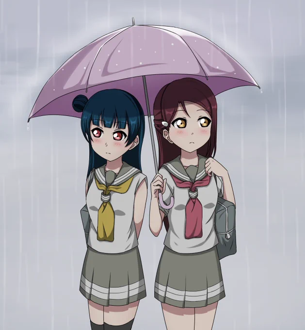 初めての相合傘 