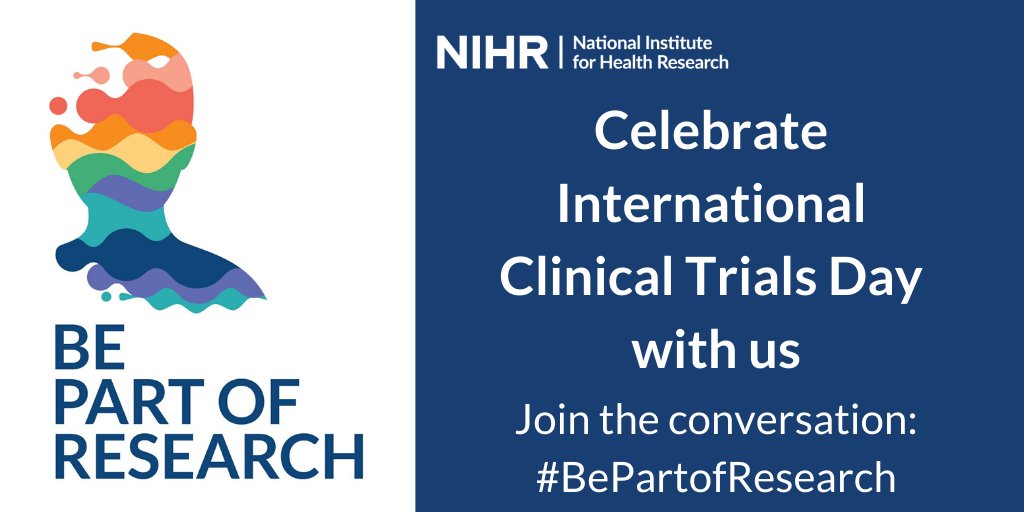 NIHRresearch's tweet photo. Today is #InternationalClinicalTrialsDay to mark the day we're inviting anyone who has played a part in #HealthResearch to share their stories and tell us what difference it has made to them. 

Has taking part in research helped you? 

https://t.co/OSYAYbnLcg https://t.co/RvyjRv4hAX