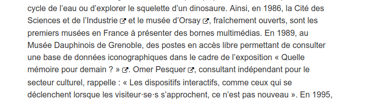 Dès les années 1980, la  @citedessciences, le  @MuseeOrsay ou le  @Museedauphinois proposent des bornes interactives qui permettent de consulter leurs bases de données, parfois au coeur des expositions.