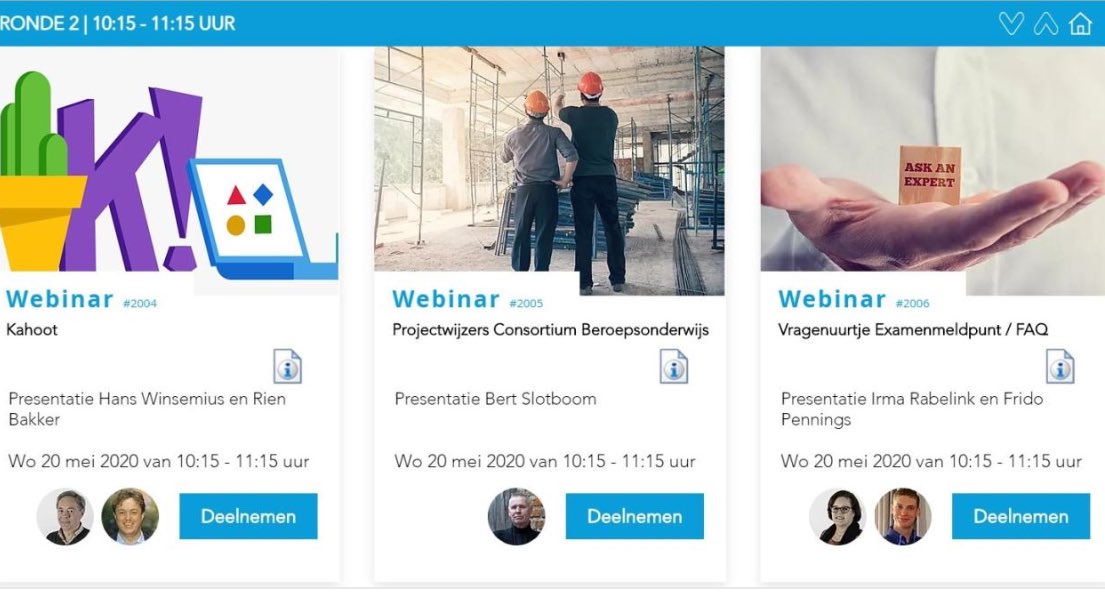 HLeeuwis's tweet photo. Om 10.15 uur start tweede ronde van dag drie https://t.co/EnkFK3YlrC vele webinars om uit te kiezen. Vandaag onderwijsontwikkelingen #LODT, #LandelijkOnderwijsdagTechniek, 
#ConsortiumBeroepsonderwijs, #platformvmbotechniek, #vmbo, #mbo, #pro, #vso, #sto https://t.co/veVUJeF51A