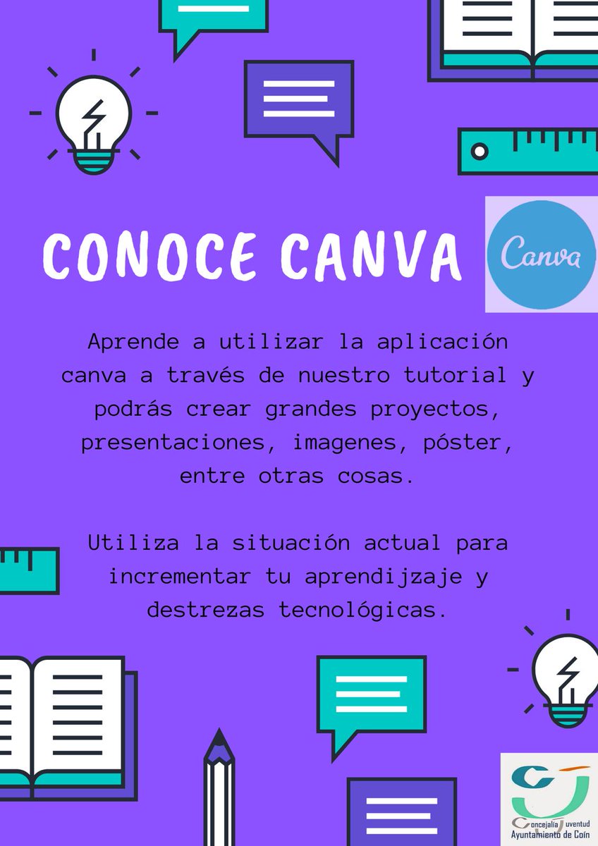 juventudcoin's tweet photo. 🤗 ¡Buenos días! 🤗

➡️➡️➡️ ¿Te has levantado creativo? 💡🎨 
Te proponemos conocer una herramienta muy útil para crear grandes proyectos, ilustraciones o postales, entre otras cosas.
🧐 Conoce "Canva" y diseña tus propios carteles o ilustraciones. 

#Canva #TuTiempoNuestroTiempo https://t.co/gBRTJVXmhm