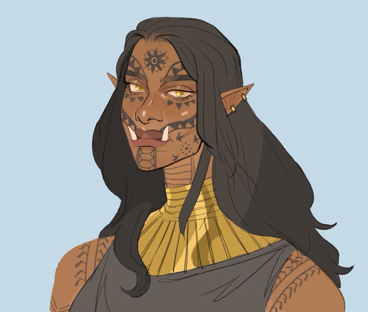 female half orc monk