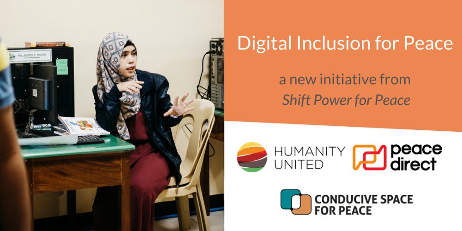 HumanityUnited's tweet image. Are you a local #peacebuilder? Would you like to continue or adapt you work online during the #COVID19 pandemic? Check out our new #digitalinclusion initiative, launched today with #ShiftPower4Peace: shiftpowerforpeace.org  #fundingopportunity @peacedirect @CSP_Peace