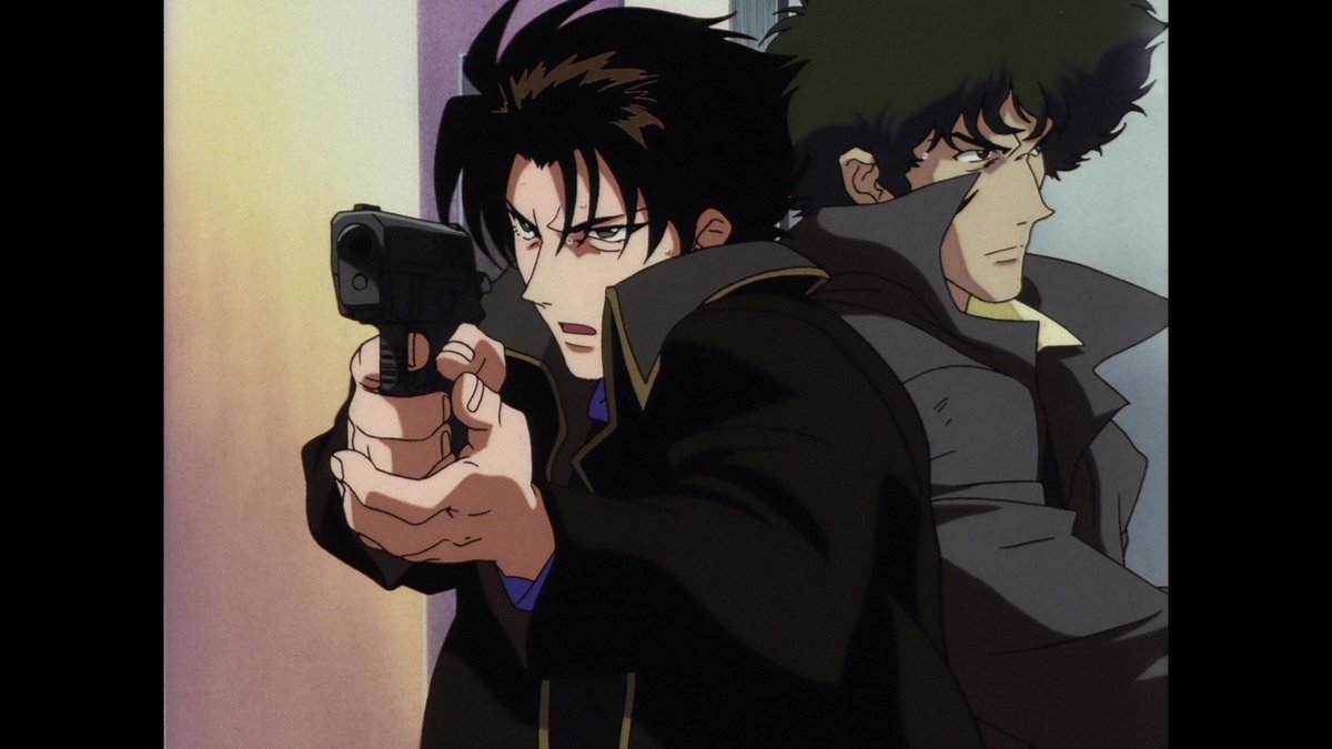 DUDESROCK69's tweet photo. Dude Rocking - Shin (voiced by Nobuyuki Hiyami (Japanese) and Kirk Baily (English)) in Cowboy Bebop (1998-1999) - creator Hajime Yatate https://t.co/sxROzR6wad