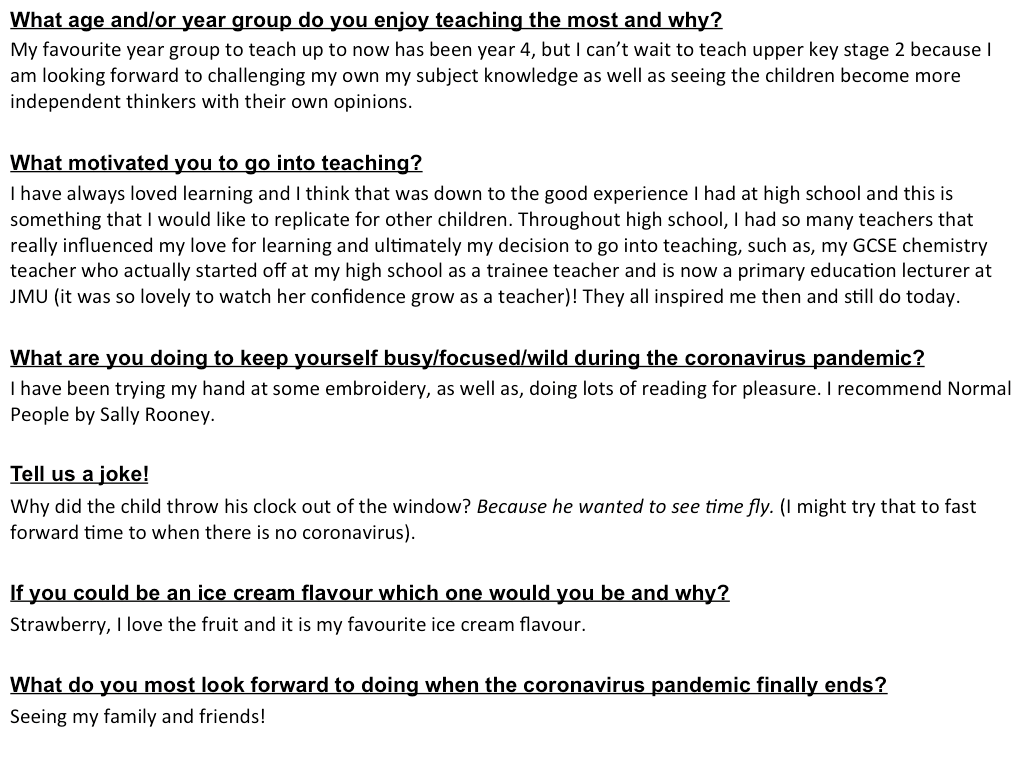 EHU_FOE's tweet photo. Take a look at @HannahHeesomEHU's interview, a second year Primary Education student. She discusses what motivated her to teach, why @edgehill was the place for her and what she enjoys teaching linking her work to the @network_sdg. #EdSocTakeover https://t.co/94oJAaIwq0
