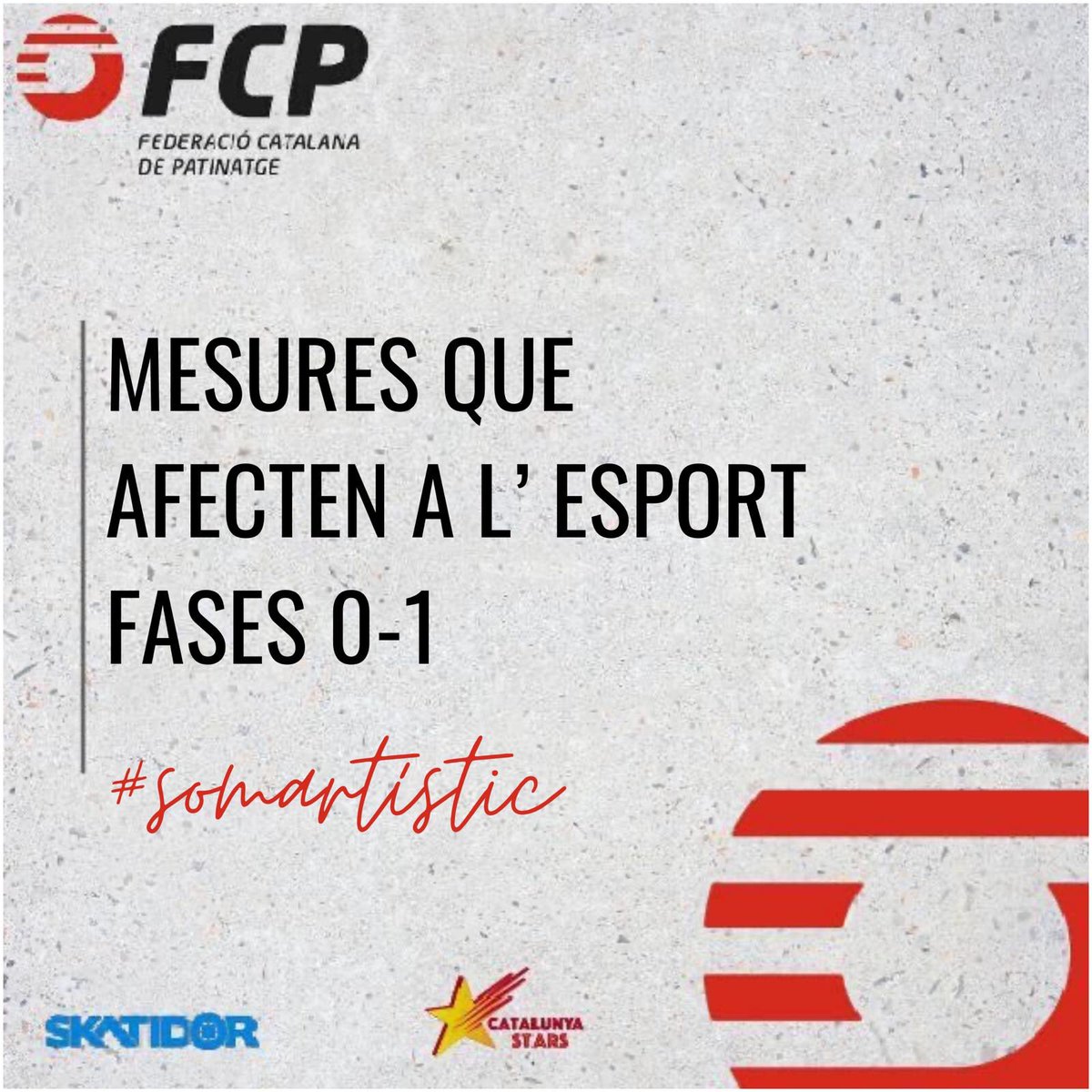 fecapa_artistic's tweet photo. Bon dia! Per tal de tenir una tornada responsable, fem cas a les mesures de desconfinament que afecten a l’esport. Aquí trobareu el document de l’SGEAF amb les indicacions de la Fase 0 i la Fase 1.
Tornem amb responsabilitat! 💪🏼
Tenim moltes ganes de veureu’s a tots a les pistes https://t.co/ZNgyeFeVVx