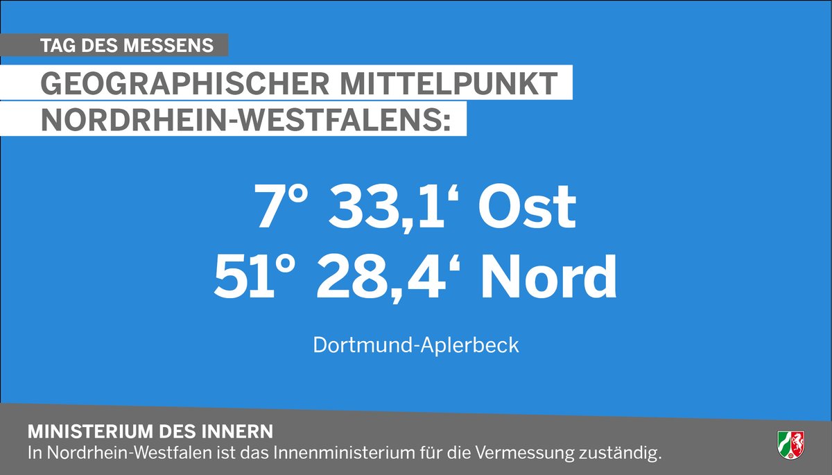 Auch wenn's wehtut, liebe #Schalker, der Mittelpunkt von #NRW liegt in <a href="/stadtdortmund/">Stadt Dortmund</a>. #tagdesmessens #Dortmund <a href="/landnrw/">Staatskanzlei NRW</a> <a href="/hreul/">Herbert Reul</a> im.nrw/tag-des-messens