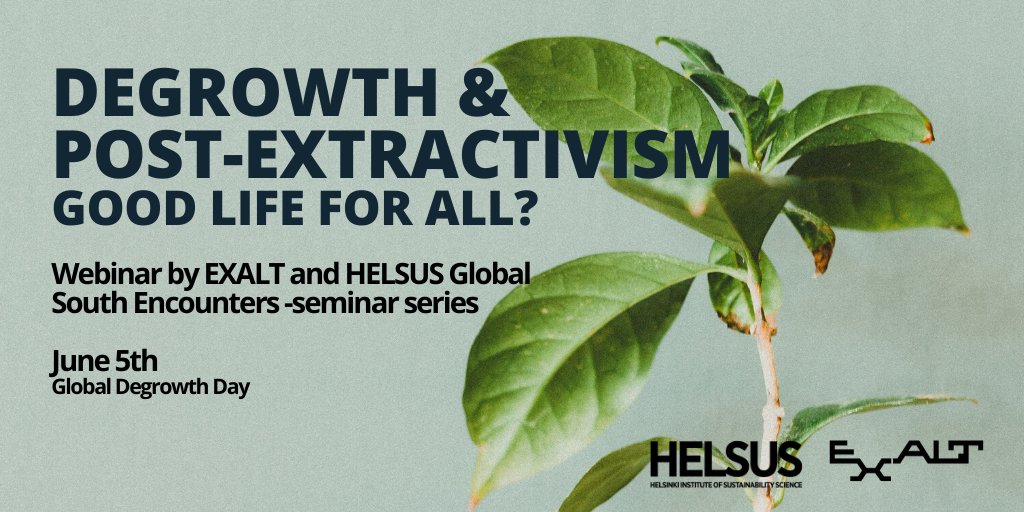 ExaltResearch's tweet photo. #Degrowth is getting ever more attention with #COVID19 &amp; #ClimateEmergency uncovering some of the inherent problems of growth-centered economics. 
How do you think we could enable "Good life for all" beyond growthism? Join our webinar on June 5th to discuss your ideas more!🐌 https://t.co/zuus4GtfOM