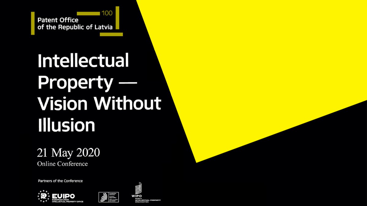 WIPO's tweet photo. Latvia's Patent Office turns 100 this year!🎂 To mark its centenary, @Patentu_valde is holding an international online conference on May 21, 2020. WIPO DG Gurry will deliver opening remarks.
ℹ️ View agenda and join live: https://t.co/Ndg2sX51Im
#IPVision2020 https://t.co/JJrb5IqiIS