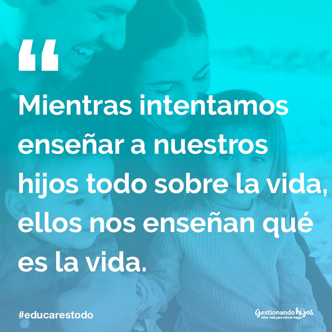educar_es_todo's tweet photo. Nos creemos sus maestros en esto de la vida, ¡y al final son ellos los que más nos enseñan a nosotros!
Feliz miércoles, familia💕
#Hijos #Educarestodo #Megustaeducar #Educación https://t.co/YQP1SUZ9IM