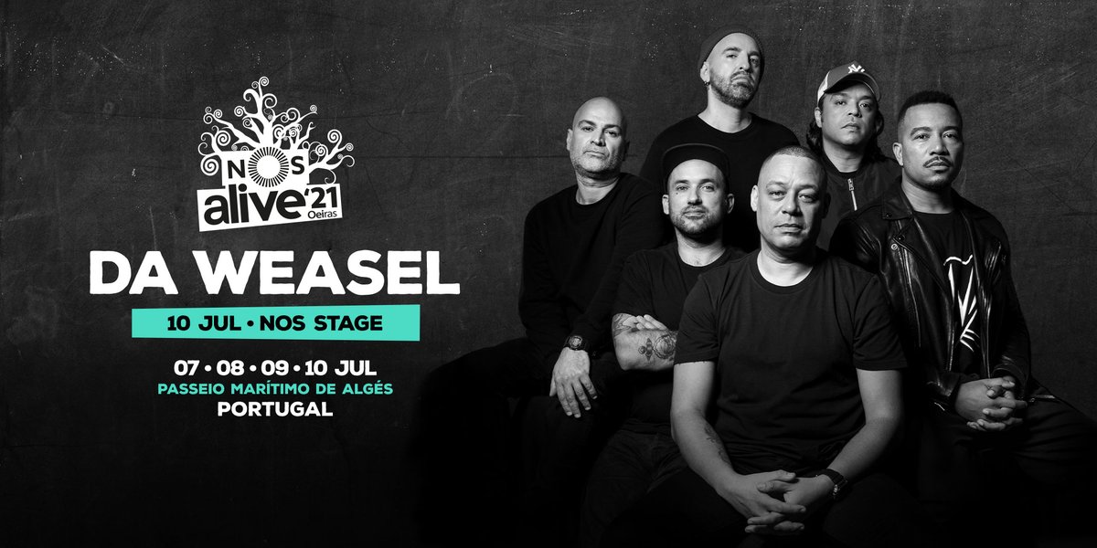 NOS_Alive's tweet photo. Os @daweaseloficial regressam aos palcos para um concerto único e exclusivo no #PalcoNOS, dia 10 de julho de 2021. ⚡️
Da Weasel are back on stage for a one time only show at #NOSStage, on the 10th of July of 2021. #NOSAlive21 https://t.co/HMy7awqa7g
