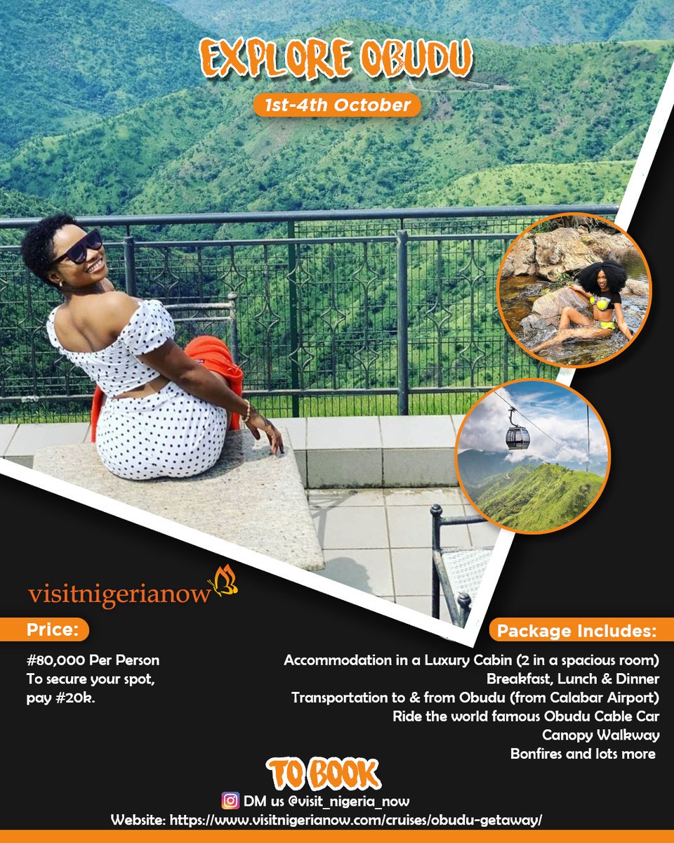visit_nigeria_'s tweet photo. Interested in exploring Obudu?
Send us a DM to reserve ur spot.
#visitnigerianow #visitnigeria #explorenigeria #visitcrossriver #explorecrossriver #vnnmovementcrossriver #beautifulobudu #afiwildlifesanctuary #obuduhills #seeafrica #exploreafrica #cometoafrica #africamyafrica https://t.co/uIP6SxSeYZ