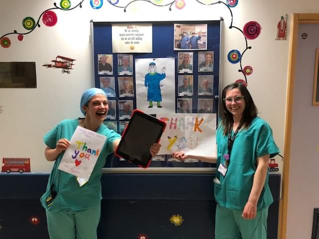 neely_r's tweet photo. We’ve continued to support the Sick Kids #TeamRHSC with special equipment that allows some children to keep track of their health without having to attend the hospital; as well as iPads to help distract those who are in hospital and feeling anxious https://t.co/nLxN961pmE