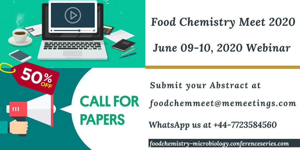 MeetChemistry's tweet photo. What are you waiting for?? when you can present your work as well as you can present it is an #article in the #journal
Don't miss the chance!! 
#speakers slots available
#JoinUs #foodchemistrymeet2020 #webinar #june 09-10, 2020 https://t.co/5nRFgjhamj