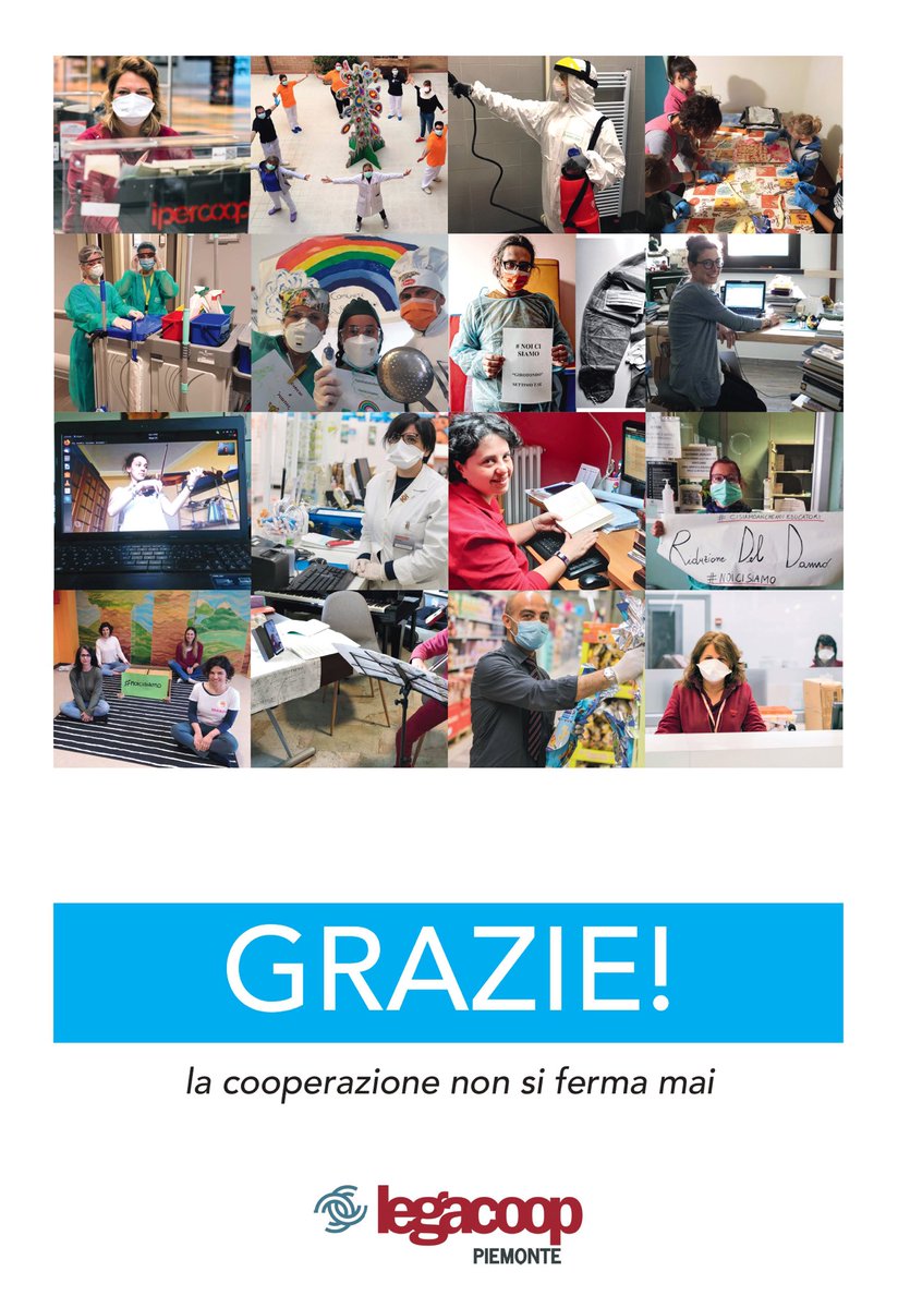 LegacoopPiemont's tweet photo. A tutti i cooperatori in prima fila per garantire i servizi primari il nostro GRAZIE!

#COVID19 
#lacooperazionenonsiferma https://t.co/OeOLolDtfi