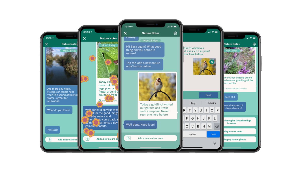 findingnature's tweet photo. Excited to launch 'Nature Notes' today with @gojauntly - a public version of the smartphone app that delivered clinically significant improvements in mental health. A simple tool to help notice the good things in nature #NatureNotes https://t.co/TiY7JQQkrm https://t.co/nEu9XqoOb9