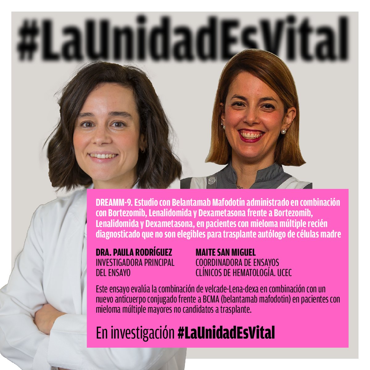 Todos los actores que participan en el proceso de cada #ensayoclínico son clave: científicos,
gestores, pacientes
En la Clínica contamos con la Unidad Central de Ensayos Clínicos donde integramos investigación y asistencia para pacientes
#LaUnidadEsVital
cun.es/investigacion/…