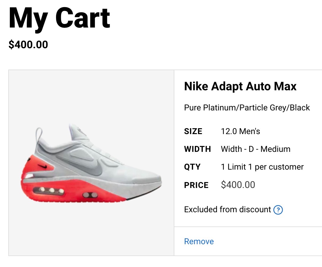 nike adapt auto max foot locker