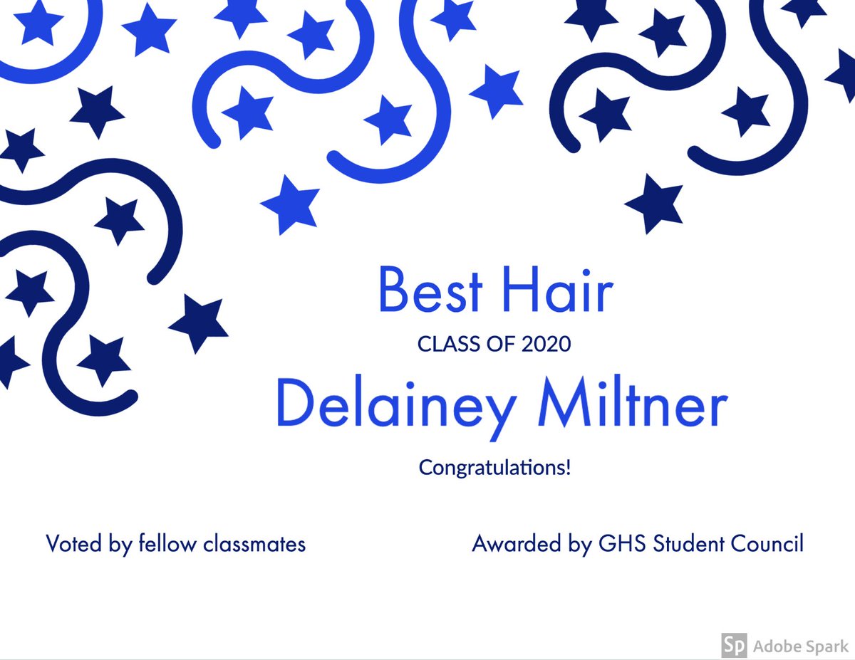 SENIOR SUPERLATIVES:
the votes are in!! Best Hair goes to...