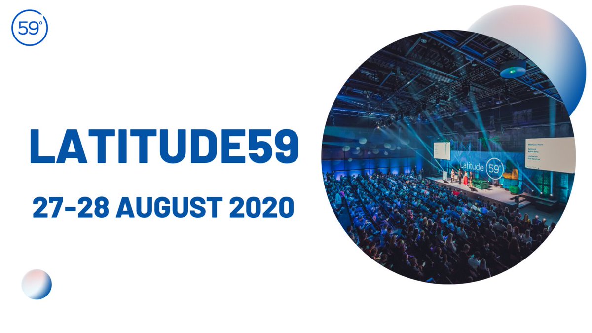 Latitude44To's tweet photo. @Latitude59 2020 is taking place in Tallinn and online on August 27-28! In the true spirit of being the flagship event of @e_estonia, the conference will be held both in-person and online all around the world!

Find more information and your tickets here: https://t.co/iw5GZo0C0G https://t.co/JQb6F0u4Rp