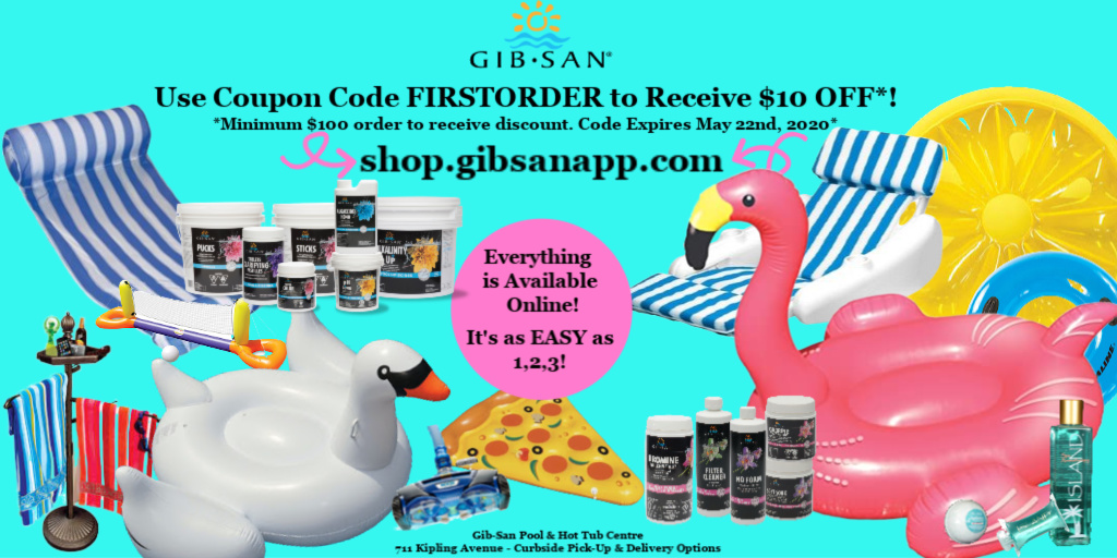 😎The temperatures are set to SOAR in the GTA this weekend! Are you Pool &amp; Hot Tub Ready???💦Order everything you need from Gib-San Pool &amp; Hot Tub Centre at shop.gibsanapp.com  Pick-up or delivery!