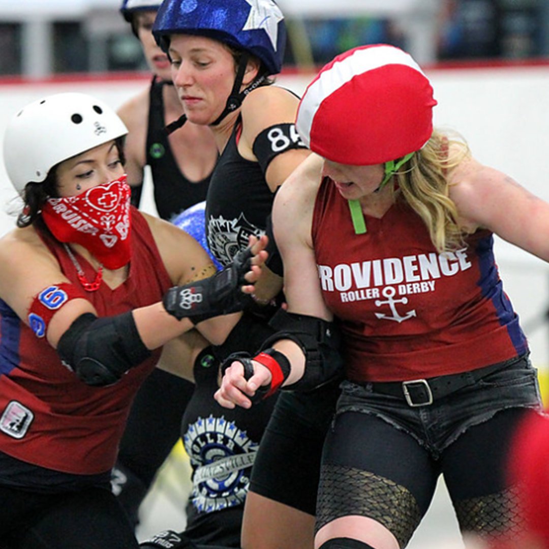 Mobsters, Rats, &amp; Honeys in training. That new recruit might be next year's Travel Team Rookie of the Year. Support PRD today; see link in bio! #PRDRecruits #rollerderby #sharingiscaring  📷 Glenn C. Silva ASttE Photo, Small Hall Studios, Max Aperture, Mark Paine, &amp; Andy Ihnatko.