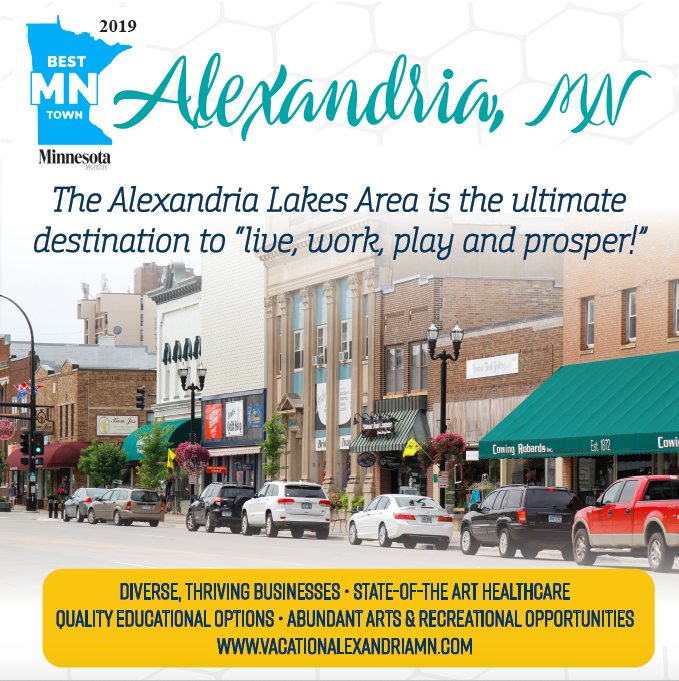MNMOmag's tweet photo. Voted ‘2019 Best Minnesota Town’ by Minnesota Monthly, the Alexandria Lakes Area truly is the ultimate destination to “live, work, play, and prosper!” #ExploreAlexMN #VisitAlexMN #PrideOfTheLakes #sponsored @ExploreAlexMN @VisitAlexMN https://t.co/TadaQOE3Tr