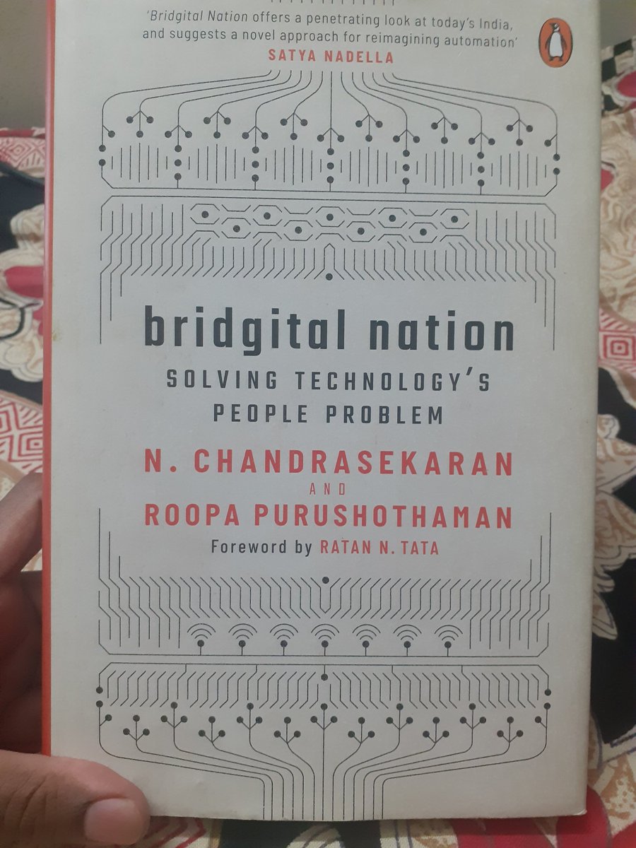 I m glad I read this book ...#BridgitalNation authored by #NChandrasekaran #RoopaPurushothaman. It gives purpose to young minds. #AnInsightful&mustRead

This line is 👏 - 'India's Twin Challenges: Jobs and Access' @RNTata2000  #Thankyou #SolvingTechnology'sPeopleProblem