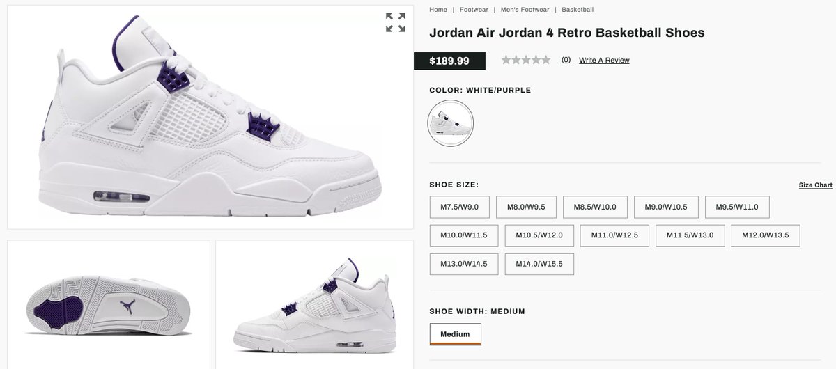 Air Jordan 4 Retro 'Purple Metallic 