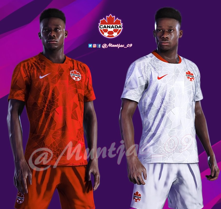 Muntjac_09's tweet photo. Canada kits 2020-21 (Beta 1) #Canada #eFootballPES2020 @officialpes @EditemosPES @EditemosPES_BR 

Kit by @Muntjac_09 https://t.co/mbpWO3d1Uy