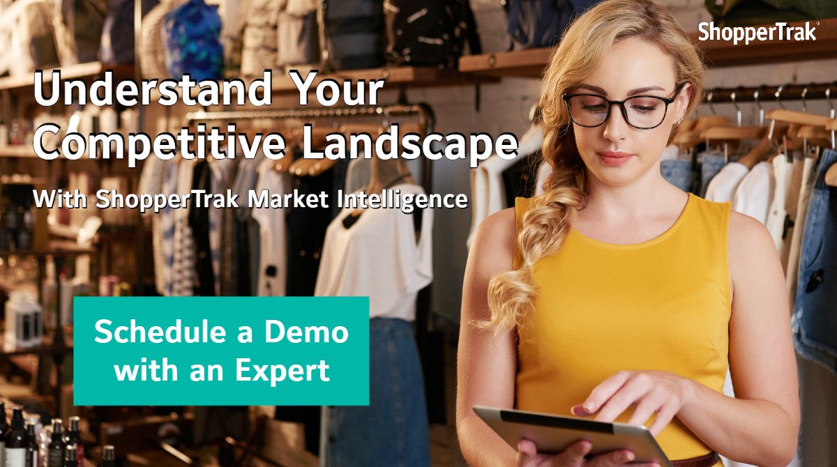 Sensormatic's tweet image. As retailers plan to reopen #brickandmortar stores, it is crucial to understand the new competitive landscape. With #ShopperTrak Market Intelligence, retailers can compare their traffic trends at a market &amp;amp; merchandise level. Schedule a FREE demo: on.jci.com/2AGckS0