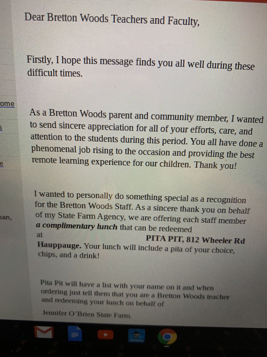 KennedyThirdBW's tweet photo. Thank you Jennifer Singer O'Brien for your amazingly, generous gift to the teachers at Bretton Woods Elementary. https://t.co/SsAClRRmJv