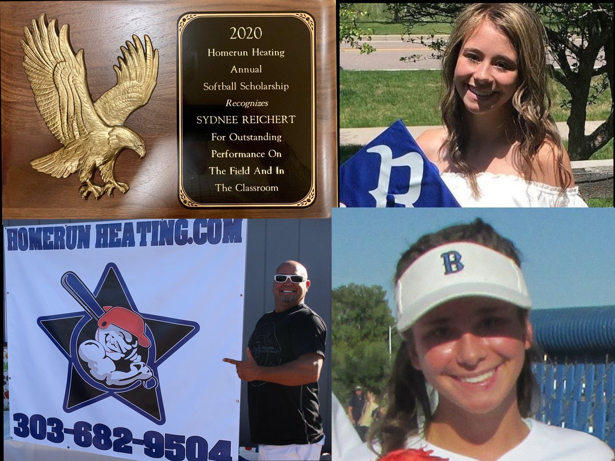 Broomfield Softball and Homerun Heating &amp; Air Conditioning would like announce the recipient of the first annual Homerun Heating and Air Scholarship. Huge congratulations to Sydnee Reichert who was a tremendous leader for the 2019 team and all-around great young lady! #EaglesSB🏆
