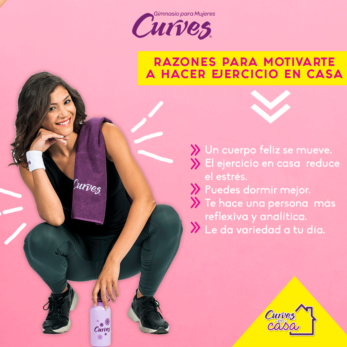 CurvesLA's tweet photo. 💁‍♀Si necesitabas leer razones PERFECTAS para continuar con tus entrenamientos en casa (y que no tienen que ver con bajar de peso) ¡este post es para ti! 💪
¡Te motivará a levantarte y moverte! 😊 https://t.co/coXsYAJud4