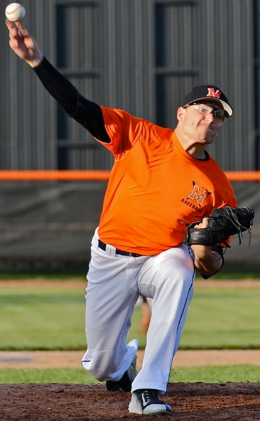 OHSAASports's tweet photo. This Date In #OHSAA History: May 20, 2015 - Minster's Josh Nixon threw a no-hitter in a Division IV district semifinal tournament game vs. Spencerville, a week after throwing a perfect game. Minster defeated Spencerville, 1-0. (Photo credit Sonny Fulks/@PressProsMag) https://t.co/0uqf91iGg6