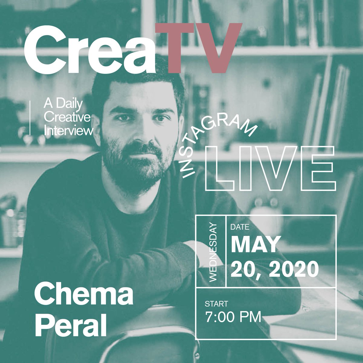 thecreative_net's tweet photo. Chema Peral o más bien @Superchema en #CreaTV. Diseño digital, ilustración y dibujos, siempre con humor. Apasionado por las portadas de discos de vinilo. ¿Su primer cómic? “Esperando a Jean Michel”. Descubre más sobre él  a las 19:00 en nuestro IG Live con @BibianaBallbe https://t.co/OAsEWm4Gh0