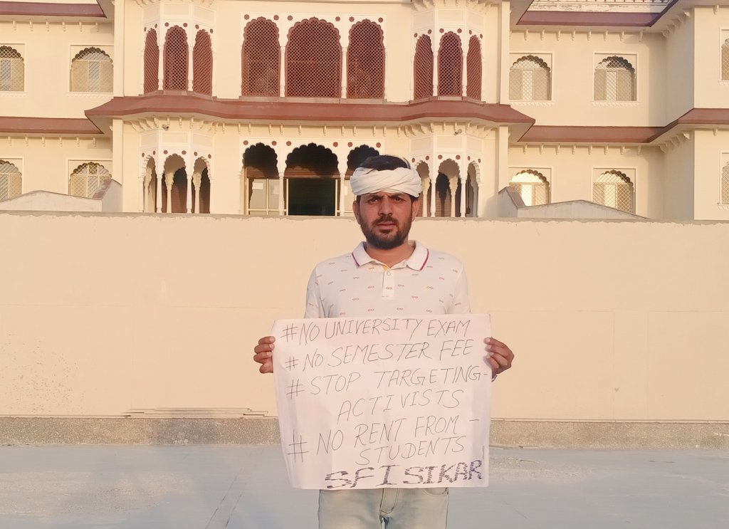 SubhashJakhar_'s tweet photo. #No_UNIVERSITY_EXAM
#PROMOTE_UNIVERSITY_STUDENTS
#NO_SEMESTER_FEES
#STOP_TARGETING_ACTIVISTS
#NO_TO_DIGITAL_DIVIDE
@narendramodi
@PMOIndia
@DrRPNishank 
@HRDMinistry 
@RahulGandhi
@ashokgehlot51 
@KalrajMishra
@RajBhavanJaipur
@SachinPilot 
@RajCMO
@BSBhatiInc https://t.co/SAfhRdexIq
