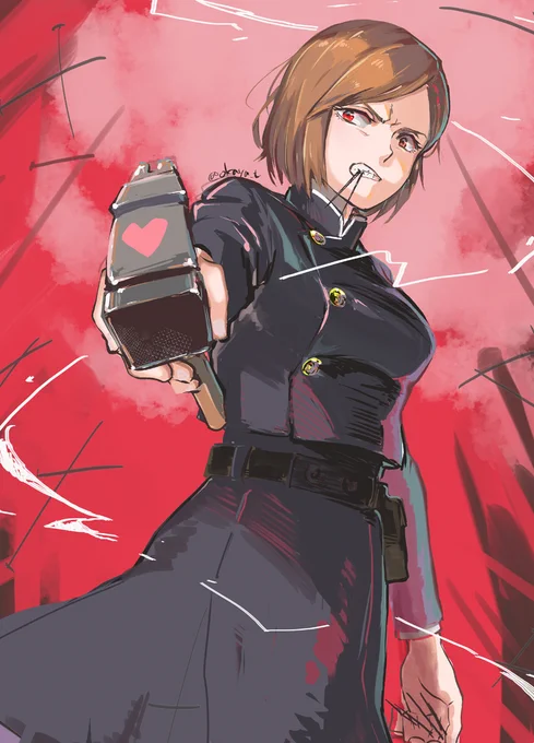 アニメの野薔薇ちゃんめっちゃ美人でテンション上がるなあとか思いつつ落書き 