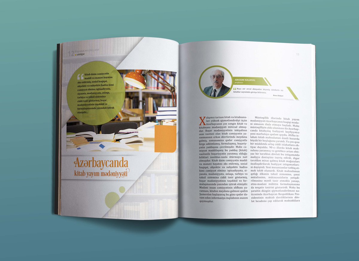 FJurnal's tweet photo. TƏBLİĞAT

Abuzər Xələfov “Azərbaycanda kitab yayım mədəniyyəti”, “Füyuzat” jurnalı,  №3 (101). https://t.co/9WZDELQM2m