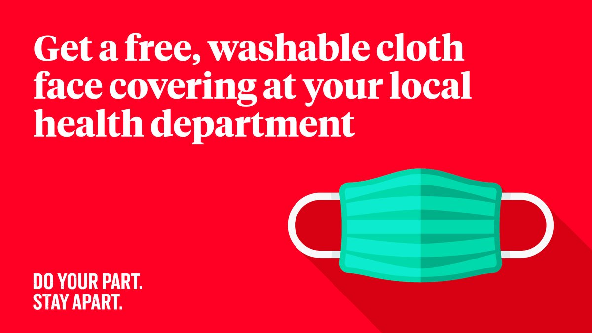 GovBillLee's tweet photo. Visit your local county health department this week to pick up a free, washable face mask. All 95 locations across the state also offer free #COVID19 testing 5 days a week. 

When in doubt, get a test.

Find a site near you: https://t.co/2eV2hiGq27 https://t.co/ocimHwNSGo