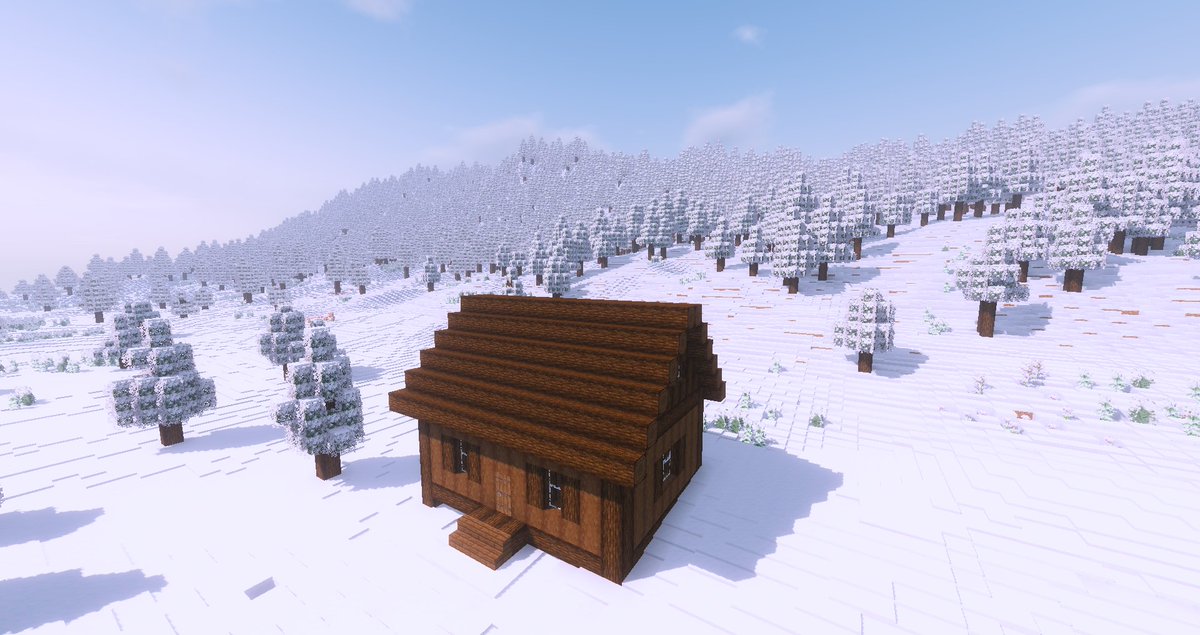 あかさた マイクラで雪原にログハウスを建ててみました テクスチャ Bettervanillabuilding 影mod Kuda Shaders 建築 Worldedit 地形造形 Worldpainter マイクラ Minecraft 建築 Worldedit Worldpainter T Co Lgtjrtnsmq